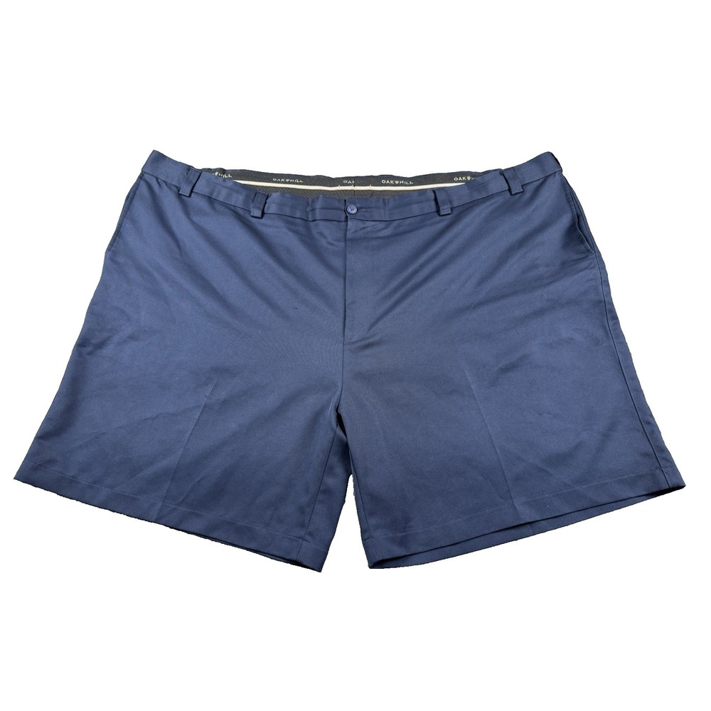 Oak Hill Men's Chino Shorts Size 60 Blue Cotton Blend